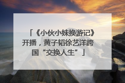 《小伙小妹换游记》开播，黄子韬徐艺洋跨国“交换人生”