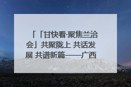 「甘快看·聚焦兰洽会」共聚陇上 共话发展 共谱新篇——广西贵州重点企业“请进来”招商推介会扫描