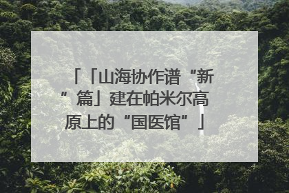 「山海协作谱“新”篇」建在帕米尔高原上的“国医馆”