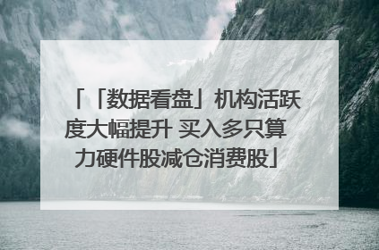 「数据看盘」机构活跃度大幅提升 买入多只算力硬件股减仓消费股