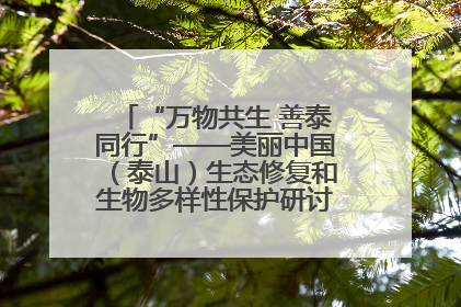 “万物共生 善泰同行”——美丽中国（泰山）生态修复和生物多样性保护研讨会成功举办