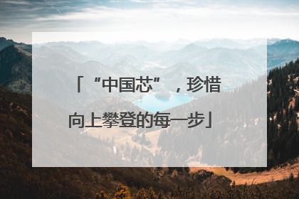 “中国芯”，珍惜向上攀登的每一步