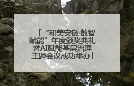 “和美安徽·数智赋能”年度颁奖典礼暨AI赋能基层治理主题会议成功举办