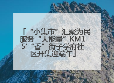 “小集市”汇聚为民服务“大能量”KM15′“香”街子学府社区开集迎端午