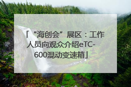 “海创会”展区：工作人员向观众介绍eTC-600混动变速箱