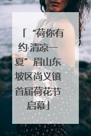 “荷你有约·清凉一夏”眉山东坡区尚义镇首届荷花节启幕