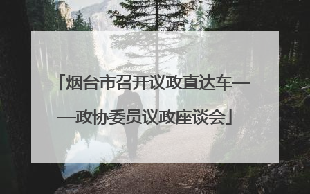 烟台市召开议政直达车——政协委员议政座谈会
