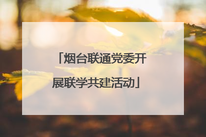 烟台联通党委开展联学共建活动