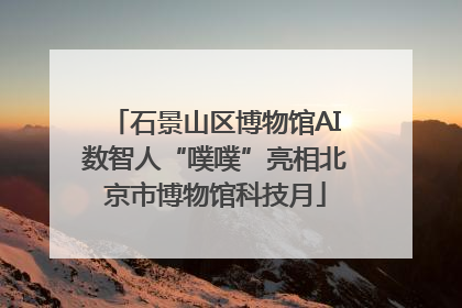 石景山区博物馆AI数智人“噗噗”亮相北京市博物馆科技月