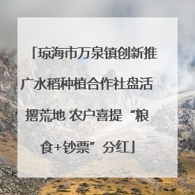 琼海市万泉镇创新推广水稻种植合作社盘活撂荒地 农户喜提“粮食+钞票”分红