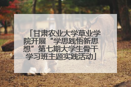 甘肃农业大学草业学院开展“学思践悟新思想”第七期大学生骨干学习班主题实践活动