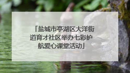 盐城市亭湖区大洋街道育才社区举办七彩护航爱心课堂活动