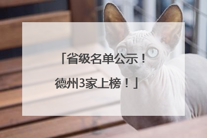 省级名单公示！德州3家上榜！