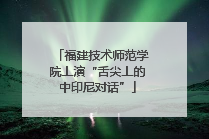 福建技术师范学院上演“舌尖上的中印尼对话”