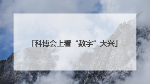 科博会上看“数字”大兴