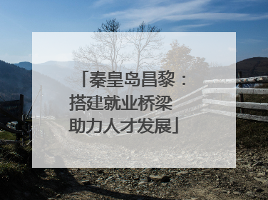 秦皇岛昌黎：搭建就业桥梁 助力人才发展
