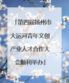 第四届扬州市大运河青年文创产业人才合作大会顺利举办