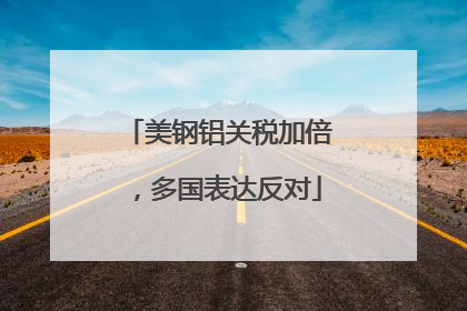 美钢铝关税加倍，多国表达反对