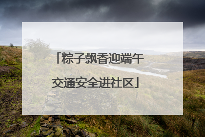 粽子飘香迎端午 交通安全进社区