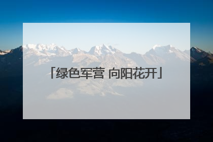 绿色军营 向阳花开