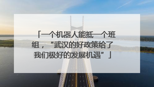 一个机器人能抵一个班组，“武汉的好政策给了我们极好的发展机遇”