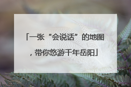 一张“会说话”的地图，带你悠游千年岳阳