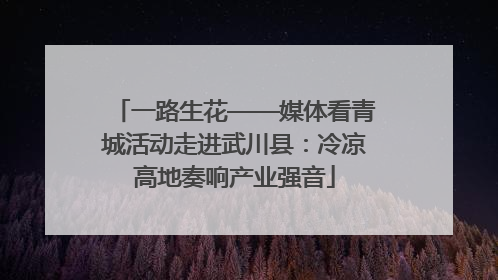 一路生花——媒体看青城活动走进武川县：冷凉高地奏响产业强音