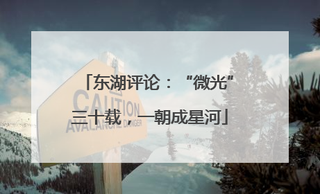 东湖评论：“微光”三十载，一朝成星河