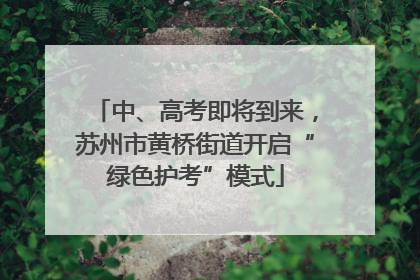 中、高考即将到来，苏州市黄桥街道开启“绿色护考”模式