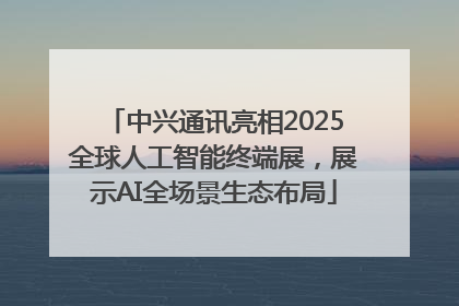 中兴通讯亮相2025全球人工智能终端展，展示AI全场景生态布局
