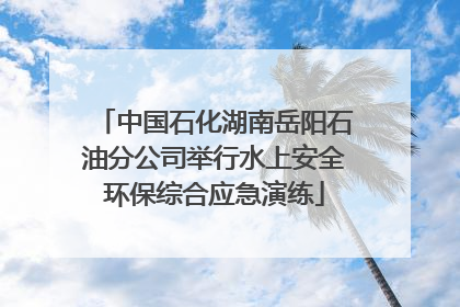 中国石化湖南岳阳石油分公司举行水上安全环保综合应急演练