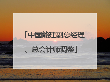 中国能建副总经理、总会计师调整