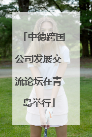 中德跨国公司发展交流论坛在青岛举行