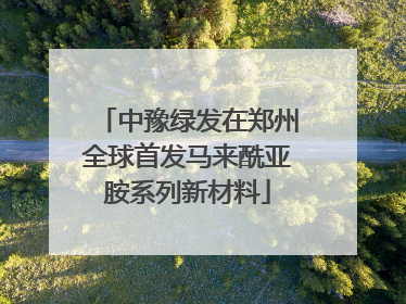中豫绿发在郑州全球首发马来酰亚胺系列新材料