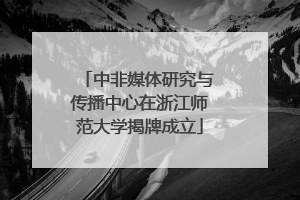 中非媒体研究与传播中心在浙江师范大学揭牌成立