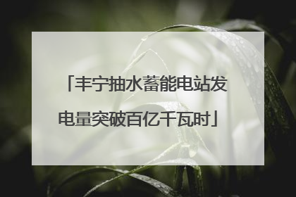 丰宁抽水蓄能电站发电量突破百亿千瓦时