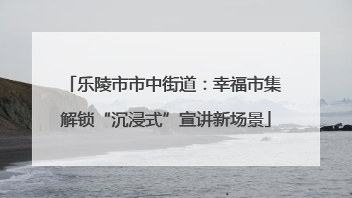 乐陵市市中街道：幸福市集解锁“沉浸式”宣讲新场景