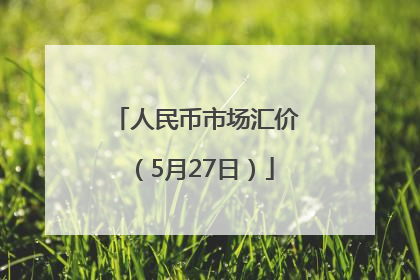 人民币市场汇价（5月27日）