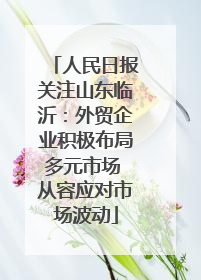 人民日报关注山东临沂：外贸企业积极布局多元市场 从容应对市场波动
