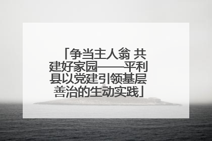 争当主人翁 共建好家园——平利县以党建引领基层善治的生动实践