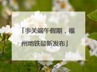 事关端午假期，福州地铁最新发布
