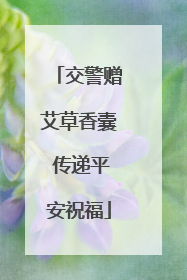 交警赠艾草香囊 传递平安祝福