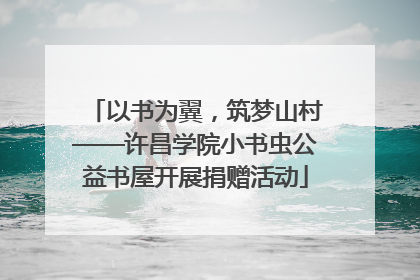 以书为翼，筑梦山村——许昌学院小书虫公益书屋开展捐赠活动
