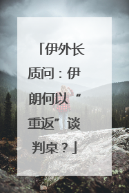 伊外长质问：伊朗何以“重返”谈判桌？