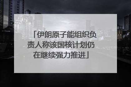 伊朗原子能组织负责人称该国核计划仍在继续强力推进