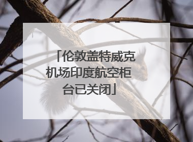 伦敦盖特威克机场印度航空柜台已关闭