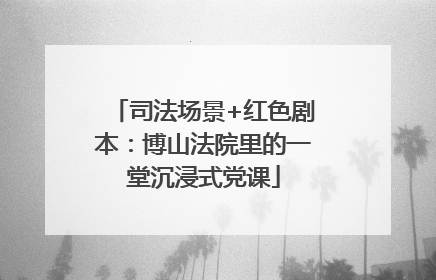 司法场景+红色剧本：博山法院里的一堂沉浸式党课