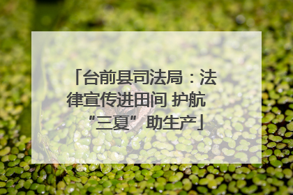 台前县司法局：法律宣传进田间 护航“三夏”助生产
