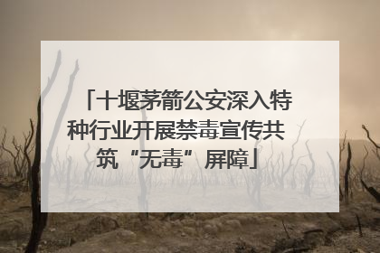 十堰茅箭公安深入特种行业开展禁毒宣传共筑“无毒”屏障