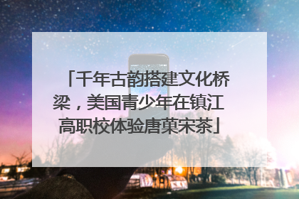 千年古韵搭建文化桥梁，美国青少年在镇江高职校体验唐菓宋茶
